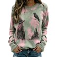 thumbnail image 6 of Womens Tops Fall Sales Witch Graphic Print Lightweight Pullover Halloween Sweatshirt for Women, 6 of 6