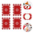 thumbnail image 2 of 4pcs Peplacemats de Navidad Materias de mesa de nieve Mujas de festival Mats de la mesa de fieltro, 2 of 6