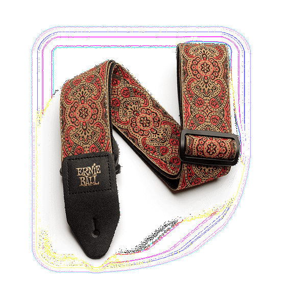 Ernie Ball Crimson Paisley Jacqaurd Guitar Strap