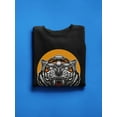 thumbnail image 3 of Tiger Head Mascot Robotic Sweatshirt Men -Image by Shutterstock, Male Small, 3 of 4