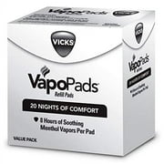 Vicks VapoPads Original Menthol Scent 20 Count Menthol Scented Vapor Pad Refills, Vicks VapoPads Aromatic Pads Help Open Sinuses, for Use in Hot Steam Vaporizers and Humidifiers