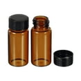 thumbnail image 1 of Unique Bargains Bouteille de Stockage en Verre Réactif 10mL Bouchon à Vis Rond Plastique Laboratoire Maison Marron 12 Pack, 1 of 5