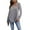 Gray, variant on Womens Long Sleeve Crew Neck Tunic Tops Hollow Leopard Color Block Blouses Casual Loose T Shirts (L, Red)
