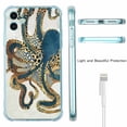 thumbnail image 5 of Blue Octopus Case for iPhone 11,Aesthetic Art Design Pattern Soft TPU Bumper Case Cover, 5 of 5