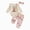 A14-Beige, variant on Baby Girl Clothes Ruffle Long Sleeve Letters Romper Pants Bow Outfit 0 3 6 12 18 24 Months Baby Pink,9-12 Months