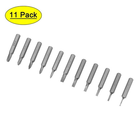 

Uxcell 5/32 Hex Shank 1.1 Length Magnetic Phillips Slotted Screwdriver Bit Set S2 Steel