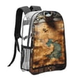 thumbnail image 3 of Easygdp Antique Map Adventure Scene Clear Backpack, Transparent Bookbag for School for Women Men, Capacity Clear Bag for College, Travel, 3 of 7