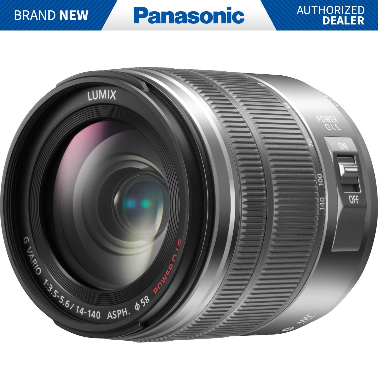 Panasonic Lumix H-FS14140 - Zoom lens - 14 mm - 140 mm f/3.5-5.6 G VARIO ASPH - Micro Four Thirds - for Lumix DC-BGH1; Lumix G DC-G100, G110, G90, GF90, GH5M2,