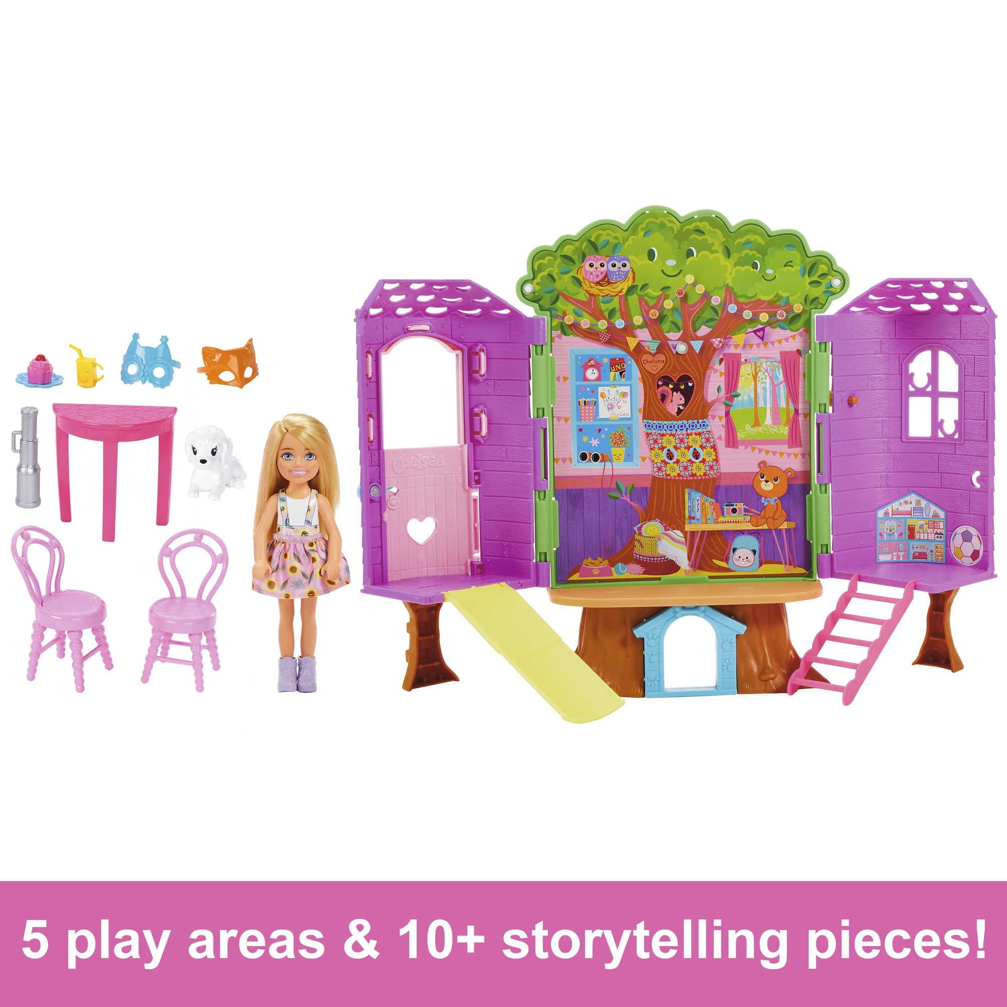 Barbie Club Chelsea Treehouse Dollhouse Playset with Accessories -  Walmart.com