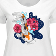 thumbnail image 4 of Inktastic Japanese Koi Fish Pond with Stars Women's Plus Size T-Shirt, 4 of 5