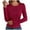 Fall Clothes Wine, variant on Womens Slimming Fit Basic Tops, Long Sleeve Shirts for Women Fashion Slim Solid Color Ribbed Crewneck T-Shirts Fall Clothes