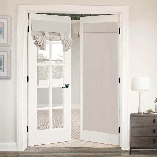 Cortinas opacas Flamingo P para puertas de cristal, 26 x 68 cm, color crema