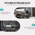 thumbnail image 3 of FUTUREORYY 1Pack Kitchen Shelf Rack Iron Tidy Organization For Cooking Enthusiasts In Kitchen, 3 of 8