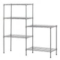 thumbnail image 4 of Kitchen Shelf, Metal Shelves, 5-Tier Wire Shelving Unit with 8 Hooks, Narrow Storage Rack with PP Shelf Liners, Height-Adjustable, for Bathroom, Pantry, 4 of 8