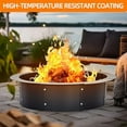 thumbnail image 3 of Fire Pit Ring, Round Fire Pit Ring Insert for Outside Wood Burning, DIY Outdoor Fire Pit Liner Ring for Garden, Patio, Backyard or Camping, 3mm Thick Metal Steel, 3 of 7