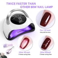 thumbnail image 2 of UV LED Nail Lamp 120W Gel Nail Polish UV Light for Nail Dryer Curing Lamp Faster 4 Timer Setting Professional Portable Handle for Fingernail and Toenail Auto Sensor Nail Machine, 2 of 7