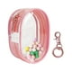 thumbnail image 1 of Bolsa transparente para exhibición de figuras con llavero, bolsa transparente para exhibición de muñecas de PVC, bolsa de almacenamiento para muñecas Redondo Rosa, 1 of 7