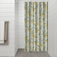 thumbnail image 3 of Summer Citrus Lemon Shower Curtain 36x72, Yellow Fruit and Flowers Pattern, Quick-Dry Polyester with Hooks, 3 of 5