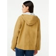 thumbnail image 6 of Free Assembly Women's Short Pea Coat with Hood, 6 of 6