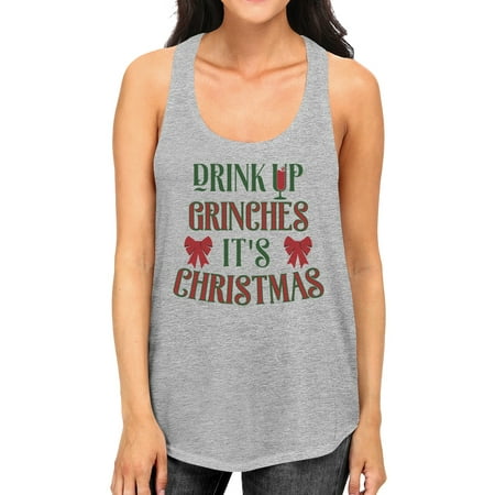 Time To Get The Trees Lit Womens Grey Racerback Workout Tank