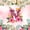 Coral N, variant on Erosebridal Bunny Queen Bedding for Girls, Pink Daisy Bedding Comforter Set Queen, Pink Reversible 7pcs