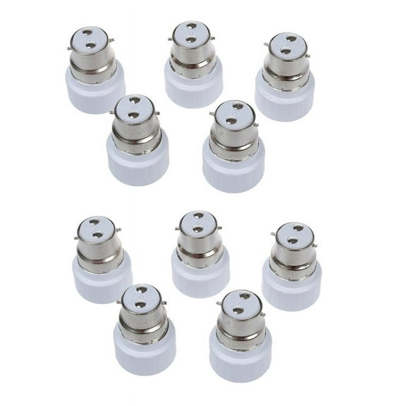 B22 to Lamp Light Bulb Base Socket Converter Adaptor 10 Pack