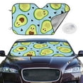 thumbnail image 2 of Balery Avocado And Hearts Windshield Sun Shade, Car Front Window Sunshade Cover ,Automotive Interior Portected Blocks Uv Rays For Car Pickup Truck Suv Accessories- Small, 2 of 7