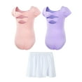 thumbnail image 2 of 3PC Ballet Leotards for Girls, Ballet Dress for Girls with Glitter Wrap Skirt, 2 of 8