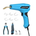 thumbnail image 1 of 100W High-Power Plastic Welding Kit for Automotive Bumper Repair - Fast 1-3s Heating, 400°C, Overheat Protection, LED Light, Ergonomic Handle - Includes 800 Staples (Flat/M/Wave/V), Knife, Pliers,, 1 of 6