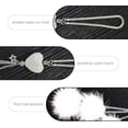 thumbnail image 3 of Bling Car Accessories for Women,Happon Cute Car Accessories, Car Mirror Decor Hanging Charms, Car Rear View Mirror Hanging Ornament, Bling Rhinestone Ball and Pink Fluff Balls Car Accessories, 3 of 7