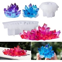 LET'S RESIN Crystal Cluster Molds - Large & Small Silicone for DIY Crafts, Healing Stones & Decor