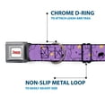thumbnail image 5 of Cartoon Network Pet Collar, Dog Collar Metal Seatbelt Buckle, Adventure Time Lumpy Space Princess Expressions Lavender, 16 to 23 Inches 1.5 Inch Wide, 5 of 8