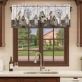 thumbnail image 6 of 2 Pack Valances for Window, Vintage Flowers Short Curtains for Kitchen Bedroom Living Room, Wooden Birds Retro Art Farmhouse Rod Pocket Small Window Treatment Valance Drapes 42 x 18 Inch, 6 of 8