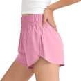 thumbnail image 2 of Cethrio Girls Athletic Shorts Size 14-16, Summer Elastic Waist Casual Breathable Running Shorts Pink Size 14-16, 2 of 6