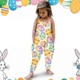 thumbnail image 3 of KVPLBQFD Toddler Girls Sleeveless Rompers with Adorable Print Kids Soft Breathable Jumpsuit Comfortable Lightweight Coveralls for Baby, 3 of 6