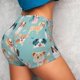 thumbnail image 4 of Balery Colorful Dog Pantalones cortos de entrenamiento estampados para mujer, sin costuras, ajustados, para gimnasio, yoga, correr, deportes, ejercicio activo, fitness.-Large, 4 of 8