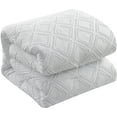 thumbnail image 2 of Lanco Beauty Argyle 5 Piece Comforter Set, White, King, Fill Polyester, Solid, 2 of 3