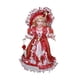 thumbnail image 5 of Figuras de en miniatura para casa de muñecas, señora con vestido y sombrero, 40cm, muñeca de cerámica para adorno de regalo, decoración de c Rojo, 5 of 8