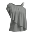 thumbnail image 4 of Neewe Womens Classic Plain Off the Shoulder Tops Oversized Summer Spring T-Shirts 2026 Daily Outfits, 4 of 8