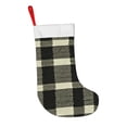 thumbnail image 3 of Flannel Christmas Stocking 17.7×11×7in Soft And Light Touch Good Socks Splicing Design Can Be Used For Hanging Olive Houndstooth Buffalo Plaid Tartan Check Scotland_3, 3 of 8