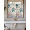 thumbnail image 4 of Vintage Coastal Living Room Curtains 2 Panel, Sea Turtle Octopus Coral Beach Nautical Cafe Window Treatment, Farmhouse Bedroom Bathroom Kitchen Curtains Drapes 104"x54", 4 of 6
