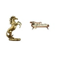 thumbnail image 1 of Estatua de caballo, escultura de resina, figura de caballo de pie, sofá en miniatura hecho a mano, banco de madera, muebles para casa de muñecas, adec, 1 of 8