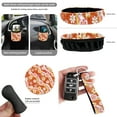 thumbnail image 6 of Yuyamidu Flower Car Seat Cover for Women Orange Steering Wheel Cover Seat Belt Strap Pad Trash Bag Hanging Storage Bag Rearview Mirror Accessory Cup Holder Key Chain 15 Pieces, 6 of 7