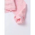 thumbnail image 5 of Eandarui Kids Girls Knitted Sweater Cropped Coat Long Sleeve Single Button Closure Dressy Cardigan Pink 100, 5 of 7