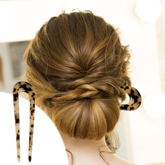Fiudx Horquilla de Leopardo, Horquilla Moderna con Diseño de Placas Rojas, de Aleación Duradera, Estilo Hanfu, Ideal para Todo Tipo de Cabello, Ideal para Uso Diario, Regalo de Moda para Mujer, Tradi