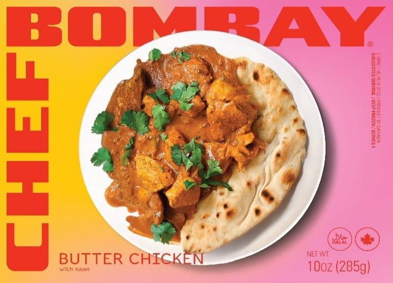 Butter Chicken with Naan. 11 oz Frozen Meal. Ready to Eat.