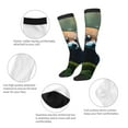 thumbnail image 2 of Bixox Forest Plant Raccoon Patterned Men's and Women's Knee Socks High Socks Outdoor Sports Socks, 2 of 5