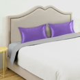 thumbnail image 5 of Haosy Satin Pillowcase for Hair and Skin Standard Cooling Silk Pillow Case with Envelope Closure Purple 20"x40", 5 of 9