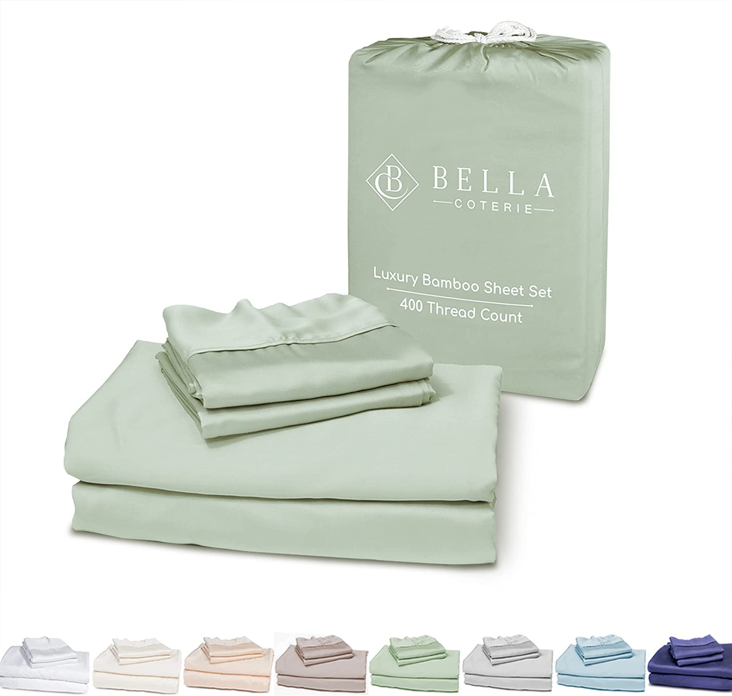 Bella Coterie Luxury Queen Bamboo Sheet Set Organically Grown Ultra