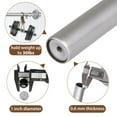thumbnail image 4 of KAMANINA 7/8" Adjustable Single Curtain Rod with Translucent Finial, 84 - 120", Silver, 4 of 8